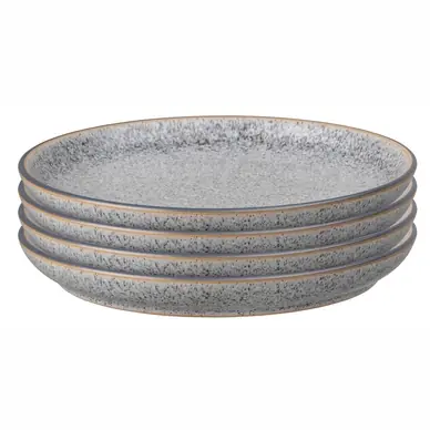 Fait Main Assiettes Denby Studio Grey 21 cm (Lot de 4)